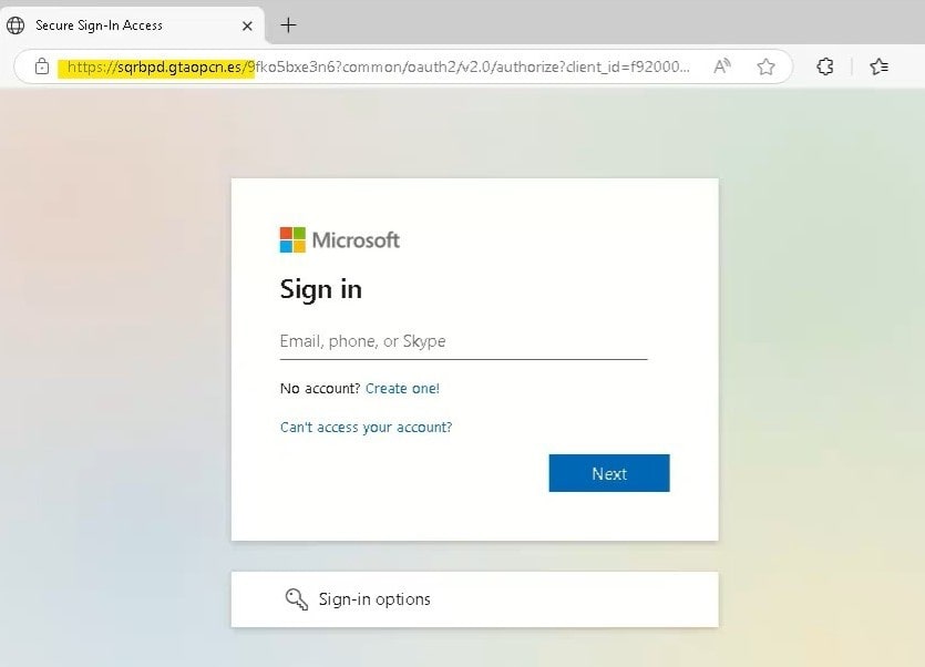Microsoft fake sign